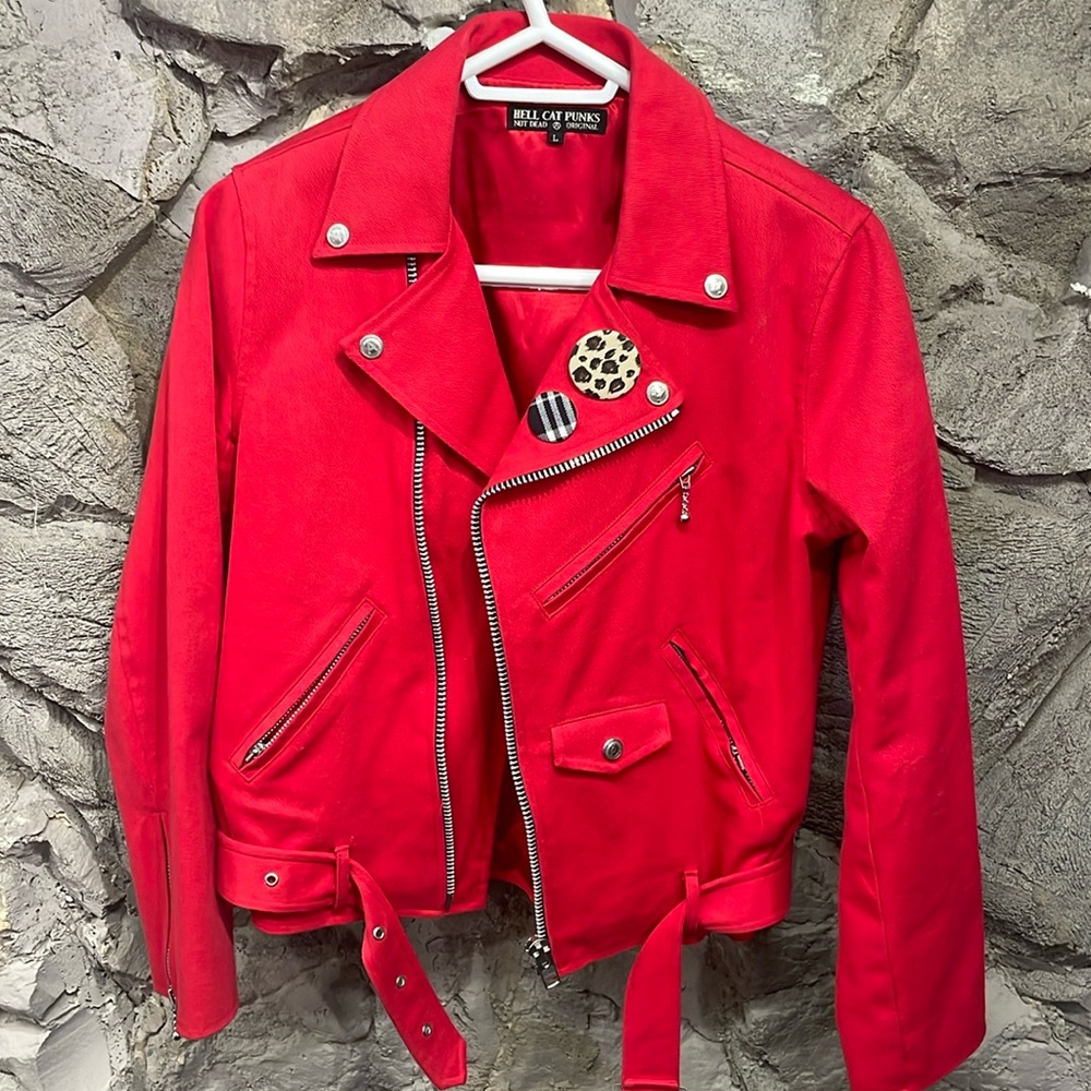 Japanese brand Hell Cat Punks red jacket